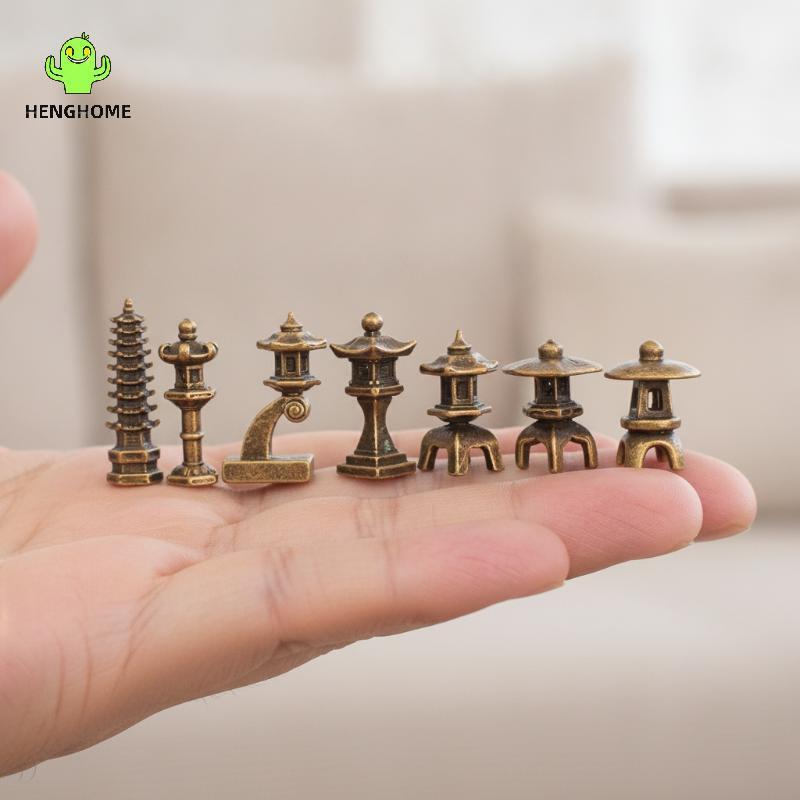 HENGHOME Compacto Mini Tamanho Torre Luz Estatueta Modelo Desktop Pequena Estátua Ornamento Economia De Espaço Decoração