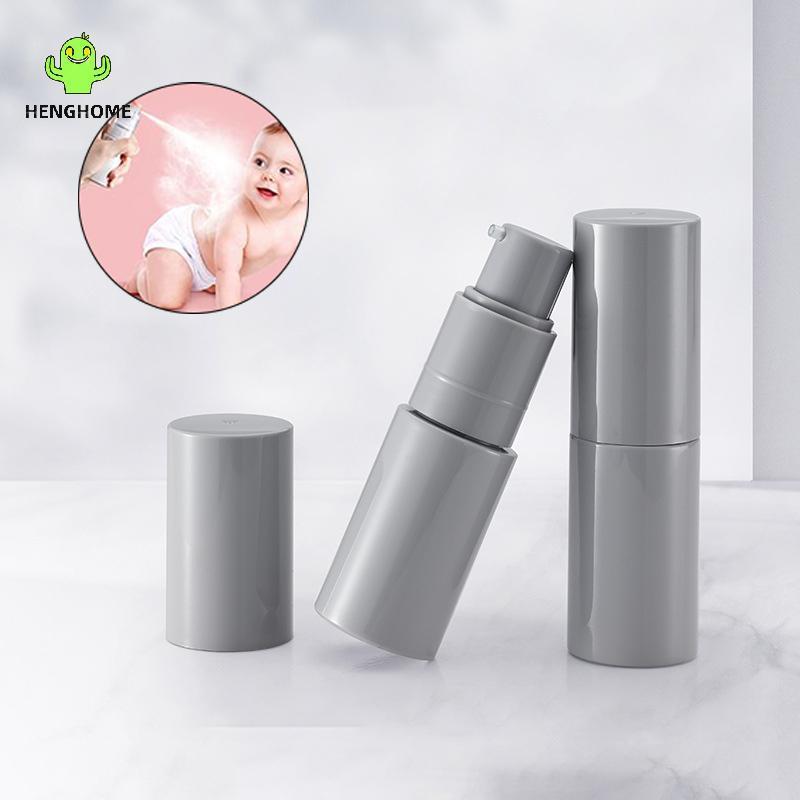 HENGHOME 35ml Cinza Garrafa De Pó Seco Recarregável Atomizador Dispensador Do Bebê Destacável Uso De Viagem Plástico Maq