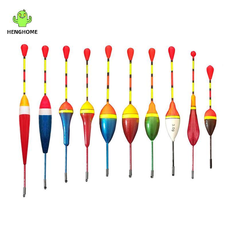 HENGHOME 10 Pçs/Lote Conjunto Bóias De Pesca Bóia Bobber Sti Flutuadores Flutuar Tamanho Mix Cor Flotador Para Acessório