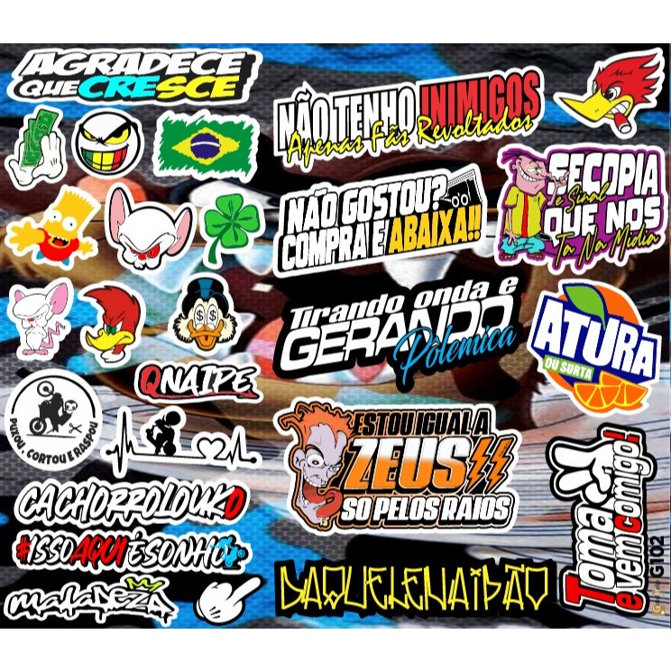 1 Super Cartela - Carro - Bicicleta - Caminhão - Moto - Caderno - Modelo G102