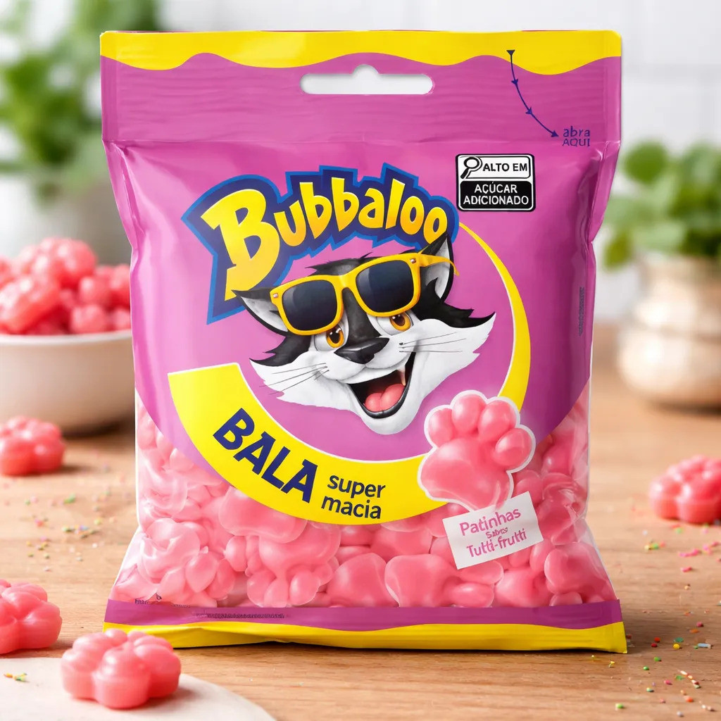 Bala Super Macia Tutti Frutti 75g Cremosa Premium