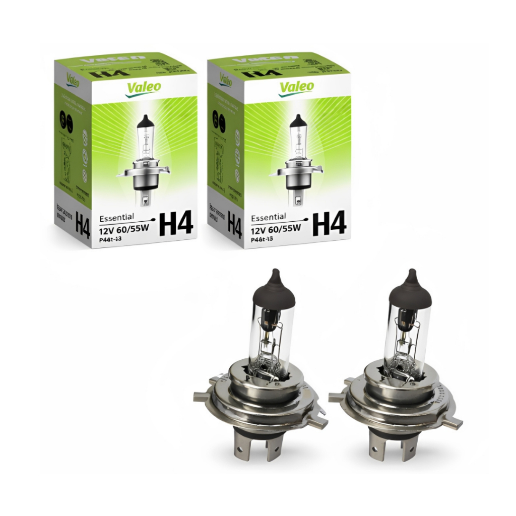 Lâmpada automotiva H4 Alto Baixo Valeo Farol halógena Iluminação amarela reposição