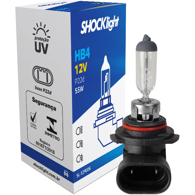 Lampada Shocklight Halogena Standart Hb4 12v 51w P22d