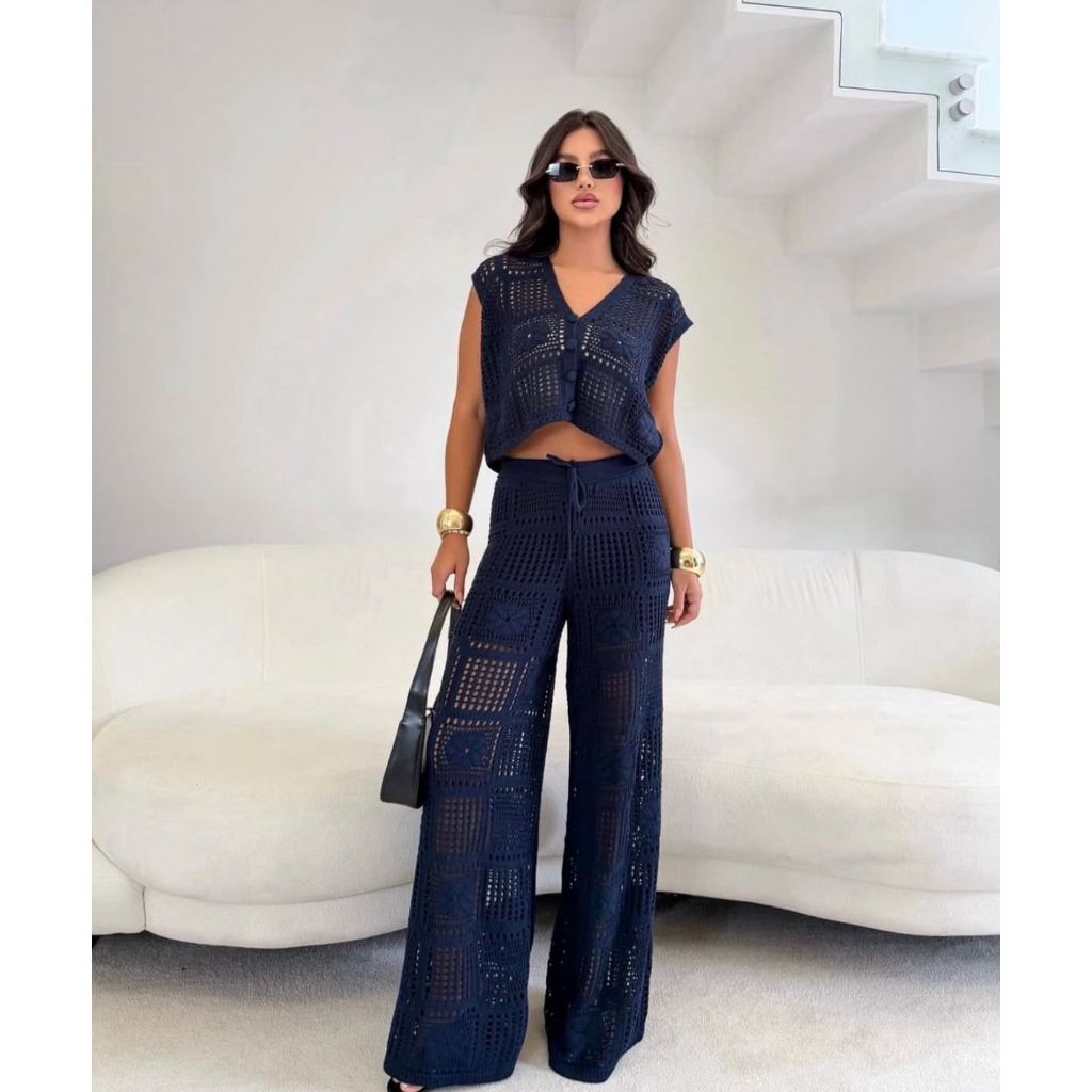 Conjunto Tricot Elegance com Jaleco e Calça