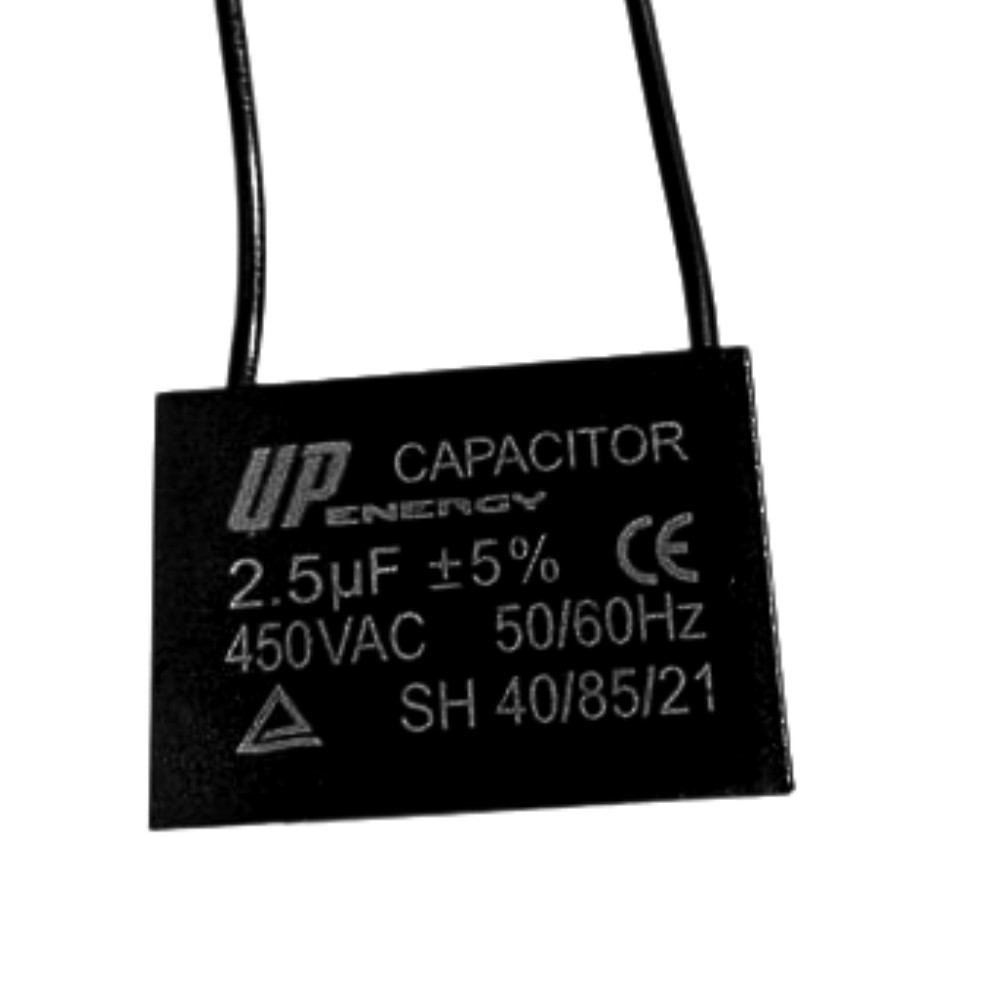 Capacitor Quadrado Para Ventilador 2 Fios 2,5uf 450vac