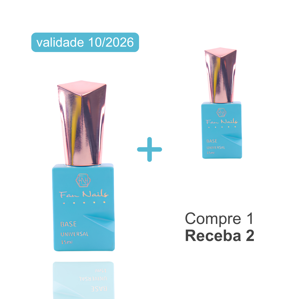 Base universal 5 em 1 - base diamante 15 ml Fan Nails - Compre 1 e Receba 2 validade próxima