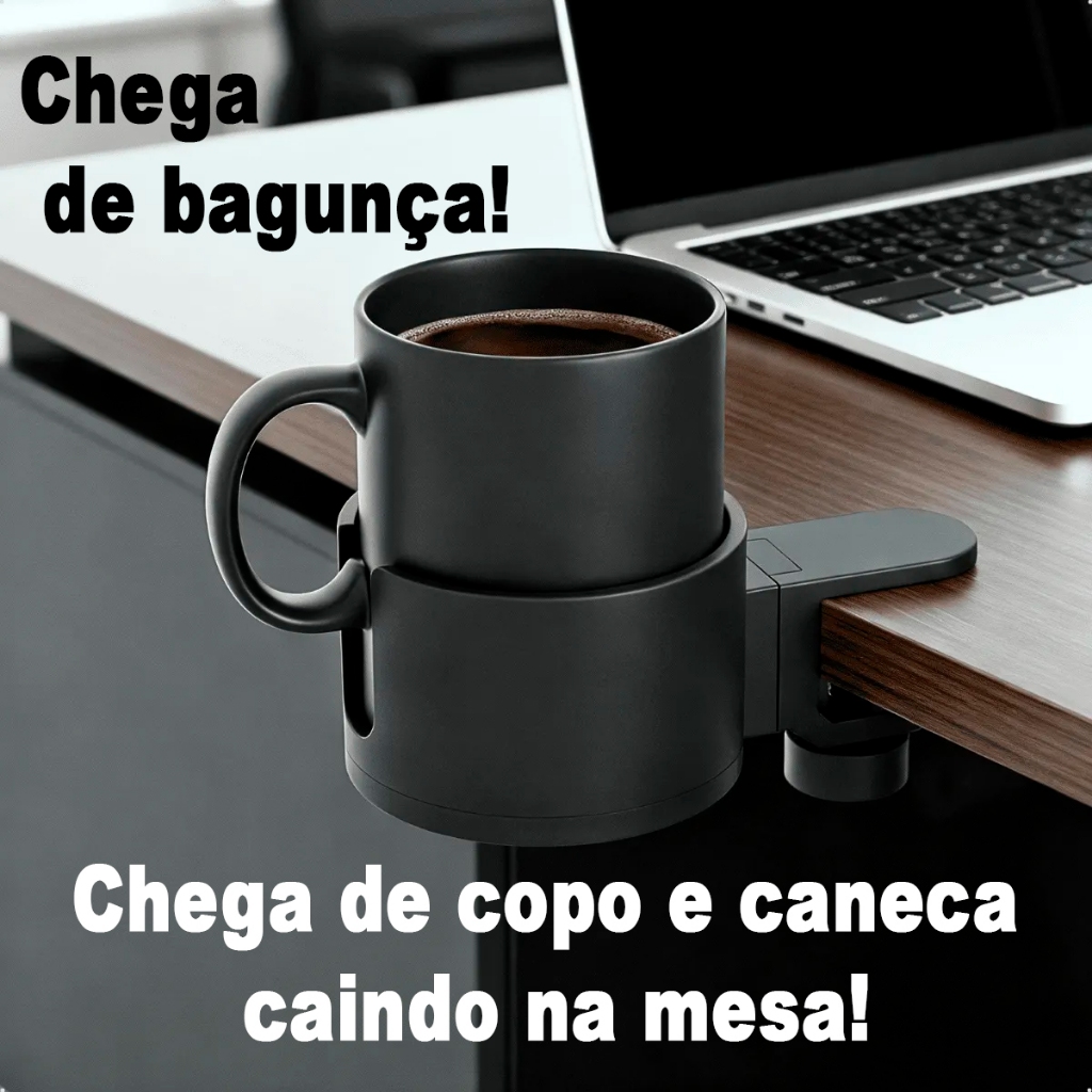 Suporte de Copo porta copo com Fixação Evite Derramar Bebidas | Para Escritório, Púlpitos, home Office, Cadeira de Praia