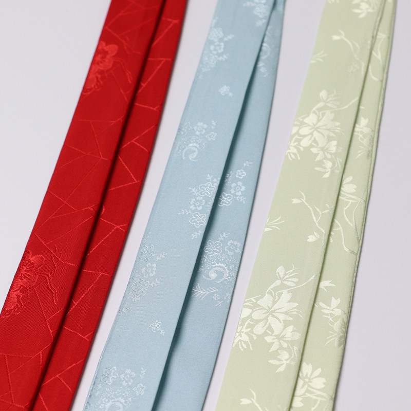 Nuvem profunda nevoeiro raso Jacquard estilo antigo Streamer Hanfu bandana Ming feito acessórios Hanyang Eclectic bandan