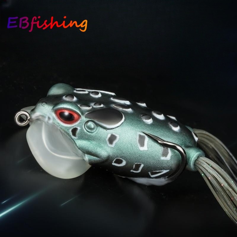 Topwater Baixo Pesca Sapo Isca Flutuante Weedless Macia Para Cobra Salmão Truta Peixe-Gato , Em Água Salgada De Doce