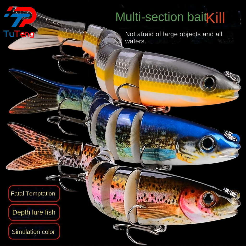 Peixe Multiseção Real Jogando Submerso Mino Weever Amarelado Carpa Cão Cabeça De Cobra Água Doce Pesca Marítima Cru