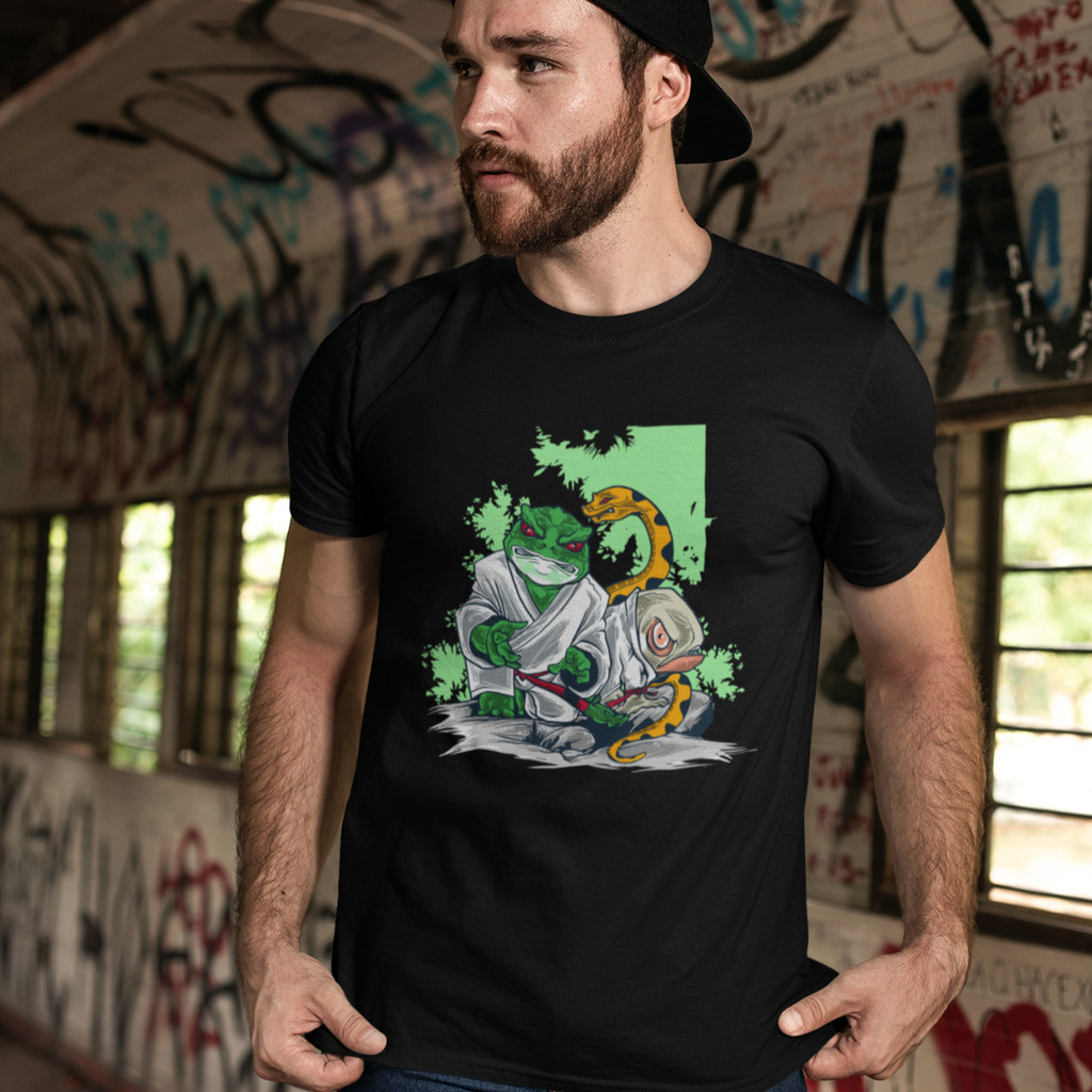 Camiseta Algodão Sapo Cobra Peixe Selvagem Selva 7 Dark Dtf