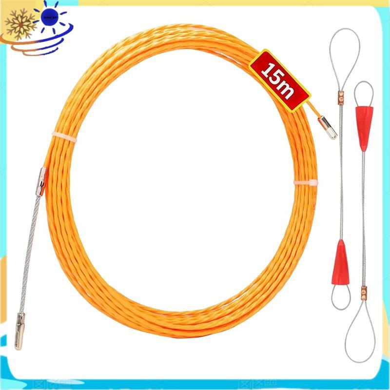 [Le's Shop] Fita Elétrica De Peixe De 15 M (49 Pés) , Extrator De Fio De 3.0 Mm E Cobra Para Correr Através De Paredes ,
