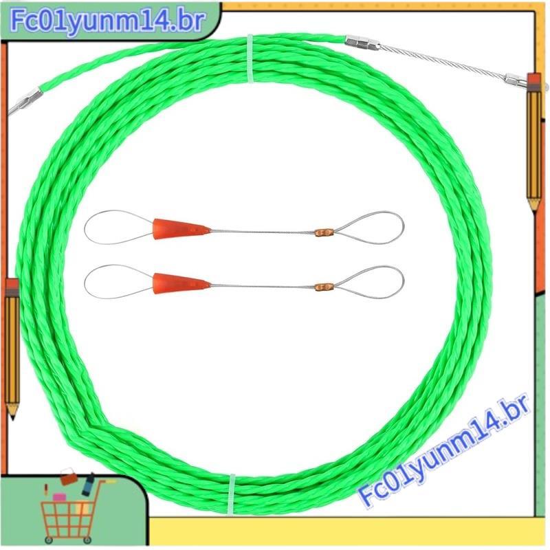 Fita Elétrica De Peixe De 10M 4.0mm , Ferramentas De Puxar Com 2 Molas Guia , Cobra De Fio Para Correr Através Da Parede