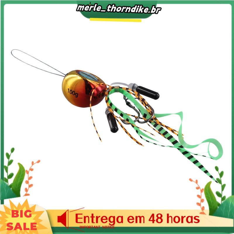 Isca De Lua Quente Agitação Lenta Placa De Ferro Chumbo Sílica Gel Cauda Fio Pesca Marítima Luya Cobra Peixe Bacalhau Pe