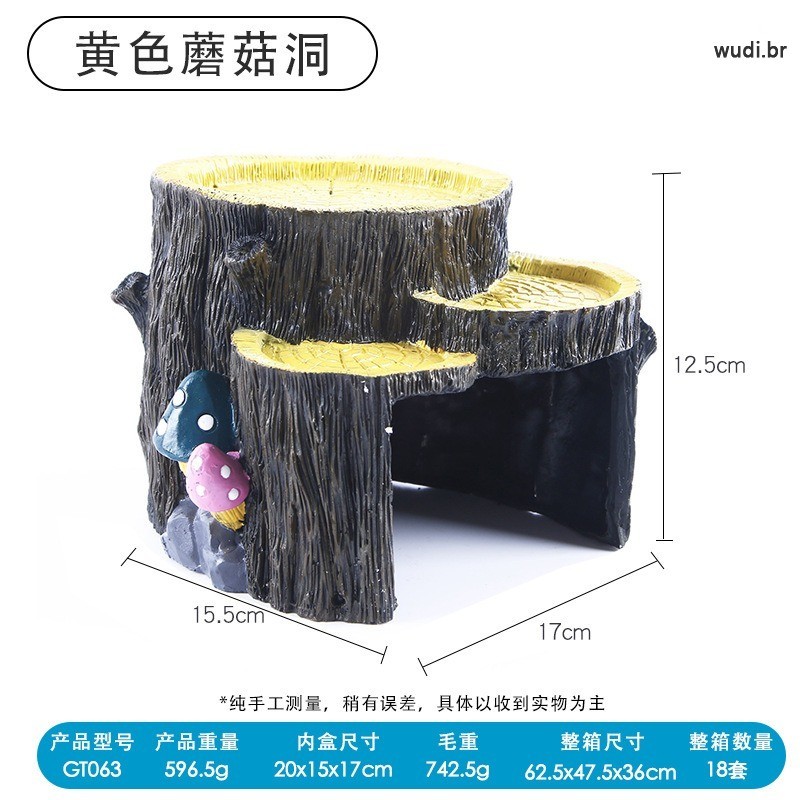 Esconderijo De Caverna De Peixes-Decoração De Aquário Com Plataforma De Frade De Tartaruga Para Habitat De Cobra