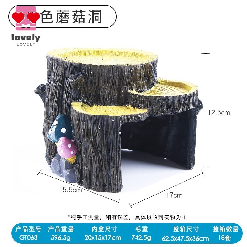 Esconderijo De Caverna De Peixes-Decoração De Aquário Com Plataforma De Frade De Tartaruga Para Habitat De Cobra