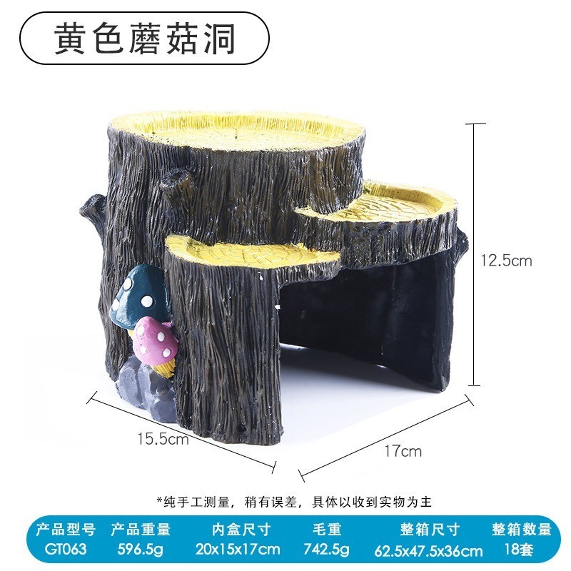 Esconderijo De Caverna De Peixes-Decoração De Aquário Com Plataforma De Frade De Tartaruga Para Habitat De Cobra