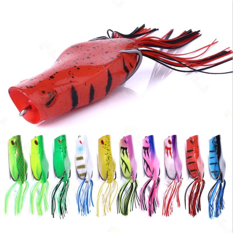 7cm/14g Isca De Pesca De Sapo De Raio Flexível Artificial Para Cobra Peixe Preto