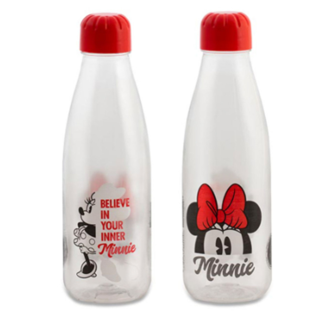 Garrafa Squeeze Minnie Mouse Paris Transparente Plástico 600ml