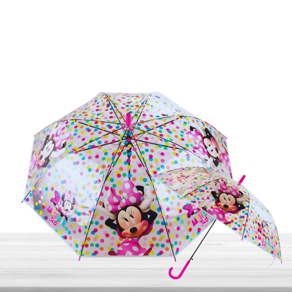 Guarda Chuva Infantil Transparente Minnie 74x90cm - Disney