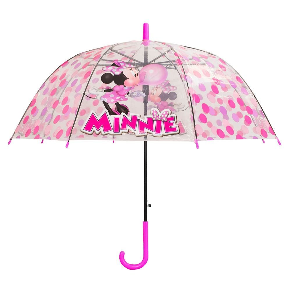 Guarda Chuva Infantil Transparente Minnie Pink - Disney