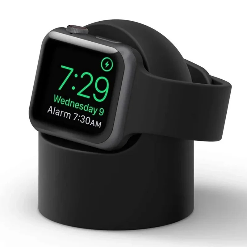 Suporte Carregador tipo Apple Watch – Dock de Mesa em Silicone para Smartwatch