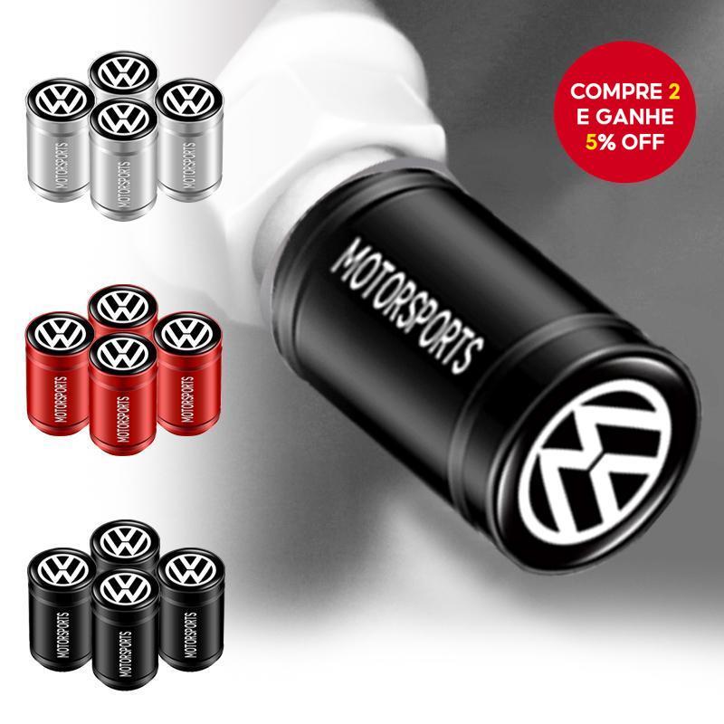4 peças de Tampões de Válvula Cilíndricos - Coberturas à Prova de Vazamento para o Volante do VW Jetta, Golf e Passat