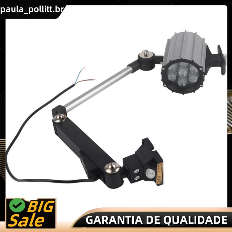 LED Braço Longo Ajustável Multiuso Worklight 7W 24V Fixação Para Torno CNC Fresadora Parafuso Instalação Fixa