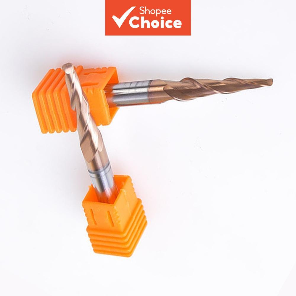Fresa de 2 canais para fresadora CNC 2D – haste de 6 mm, broca de metal duro sólida com 2 canais para marcenaria