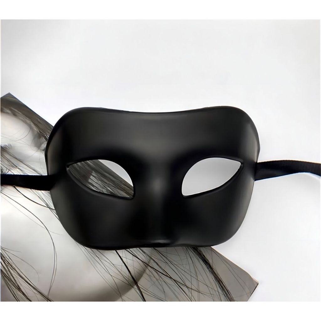 Kit 2 Máscaras Pretas Festa Baile  Fantasia Veneziana Cosplay Gogoboy  Feminina Eventos Festas