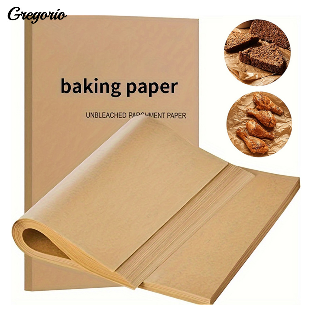 Parchment Paper for Baking Natural Wood Pulp 200pcs Non-stick Disposable Sheets for Grilling Air Fryer Steaming Oven –