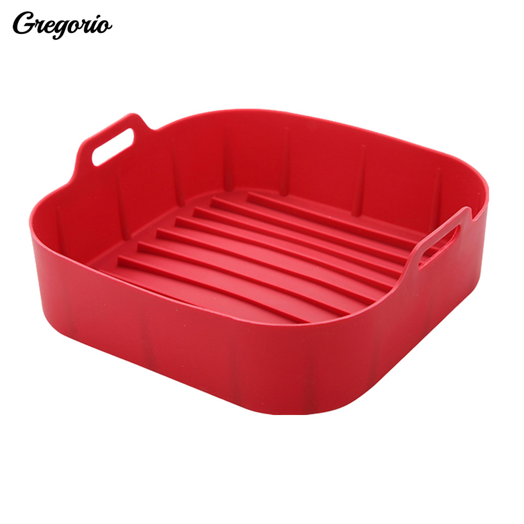 Air Fryer Silicone Baking Sheets Heat Circulation Pan Liners with Handles – Food-grade Non-stick for 4-6 for Healthy