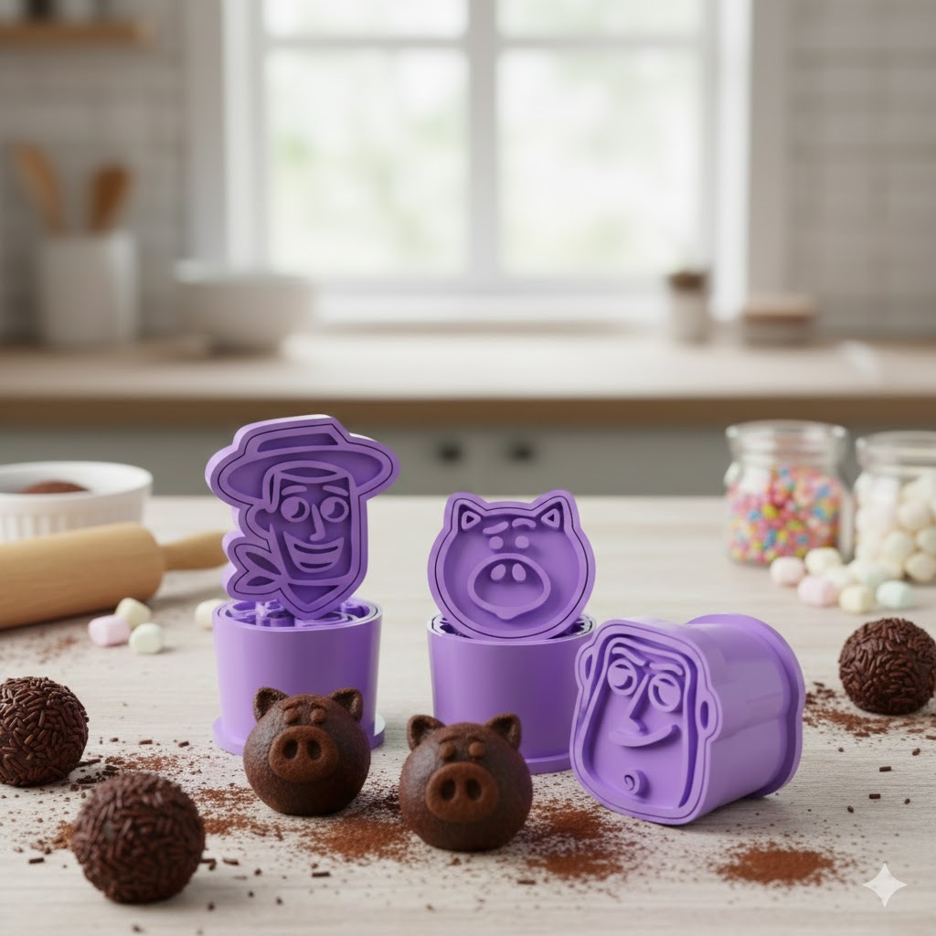 Modelador Ejetor para Brigadeiro - Plástico Biodegradável e Alta Definição Toy Story