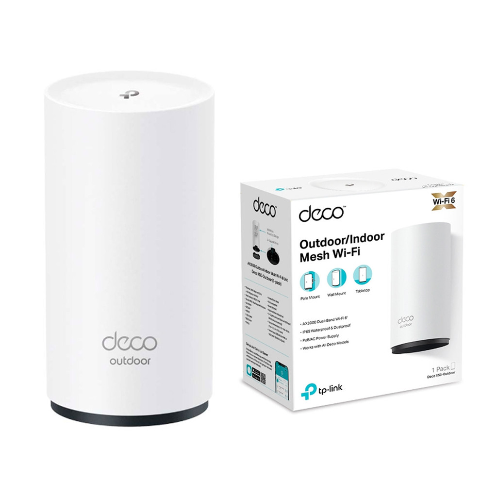 Roteador Deco Tp Link X50-Outdoor  1 Pack Prova d'agua, Gigabit Dual-Band Alimentado Ethernet (PoE)