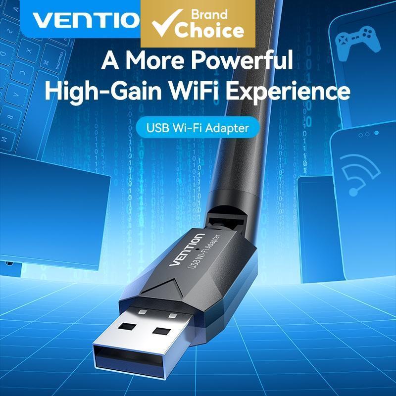 Vention Adaptador USB WiFi 650Mbps Dual Band Placa de Rede Sem Fio Alta Recepção para PC Laptop