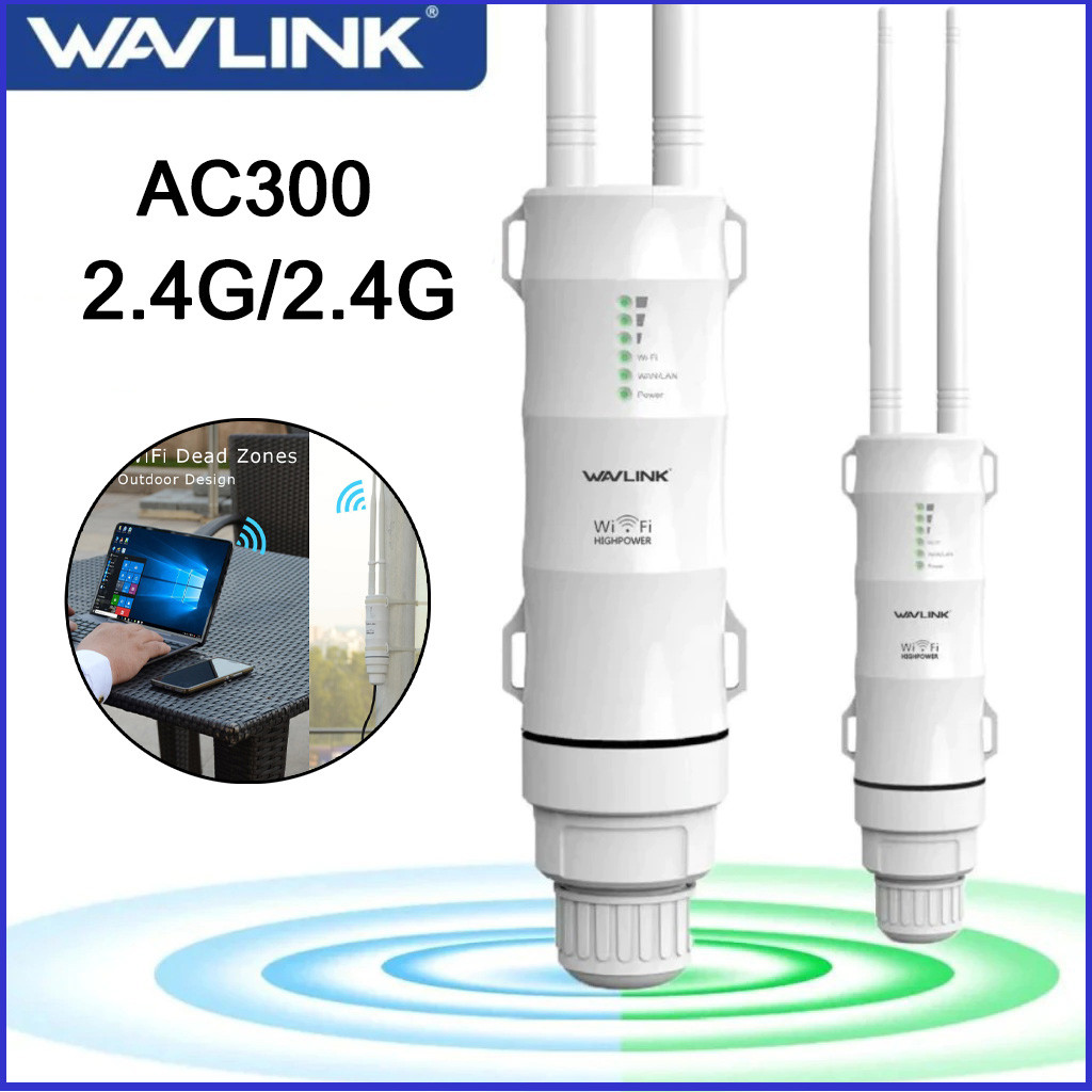 AC300 Repetidor Wifi Externo 2.4G/2.4G Dual Band Roteador De Alta Potência Externo 300Mbps