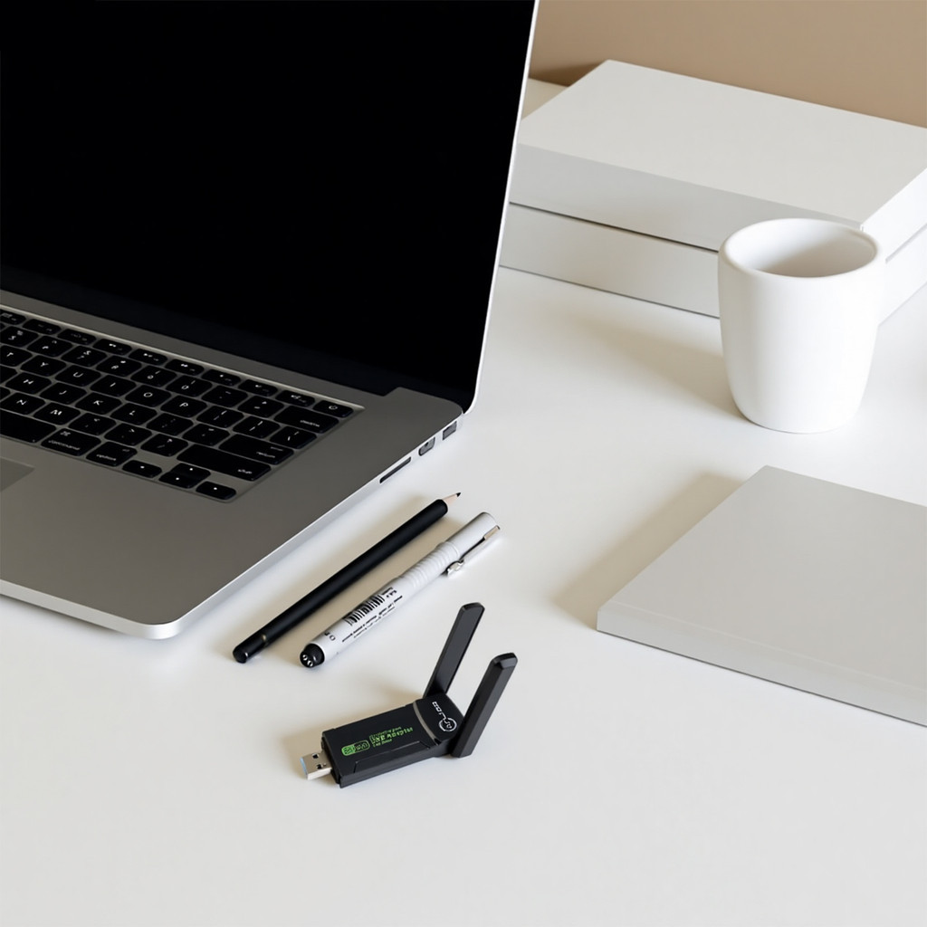 Adaptador WiFi 6  USB 3.0 Mini Dual Band 1300Mbps 2.4GHz/5GHz 2 Antenas PC Notebook Sem Fio ANJGG BRASIL