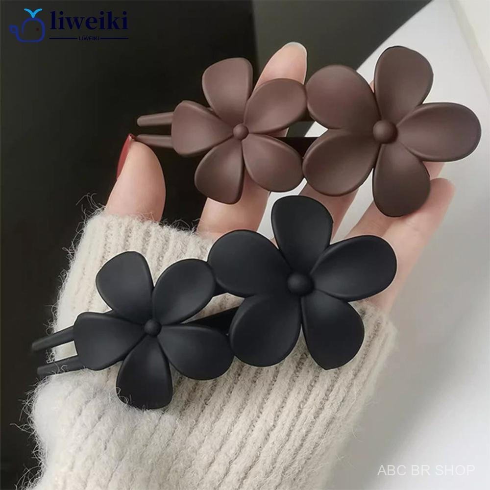 Presilha de Cabelo Floral Francesa Elegante Antiderrapante Fosco Flor, Acessório para Mulheres e Meninas
