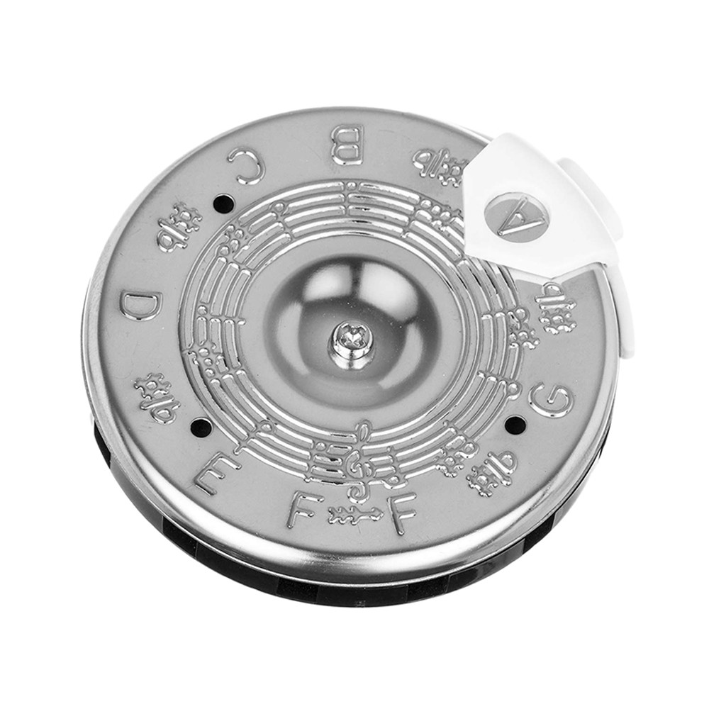Pitch Pipe Tuner 13 Tone Note C Tubo de voz cromático com caixa cromada Superfície de metal circular para referência