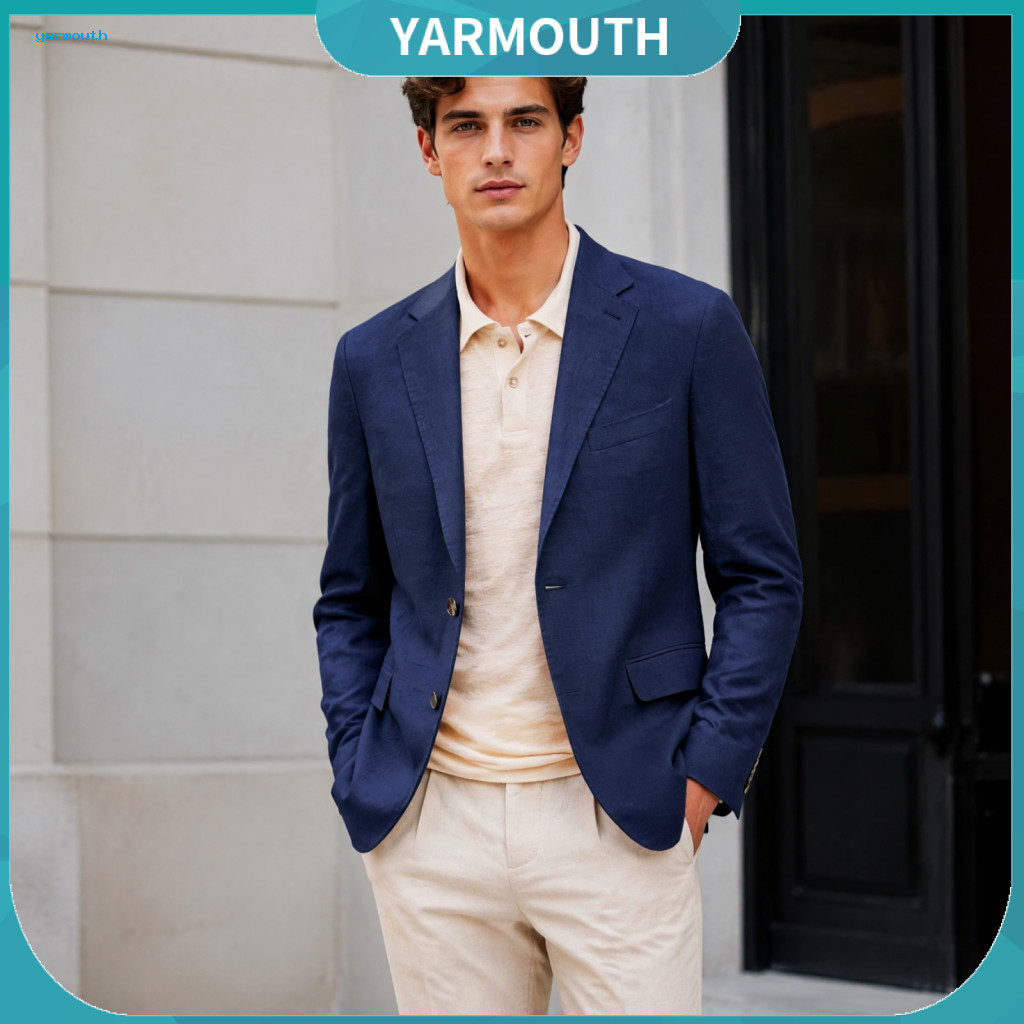 Business Casual Sport Coat Stylish Weekend Fashion Blazer Men's Jacket Notch Lapel Single Button Suit for Wedding Office