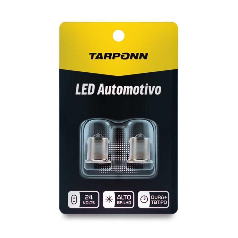 Par Lâmpada Led Ba9s 22 Leds 24v 6000k Tarponn