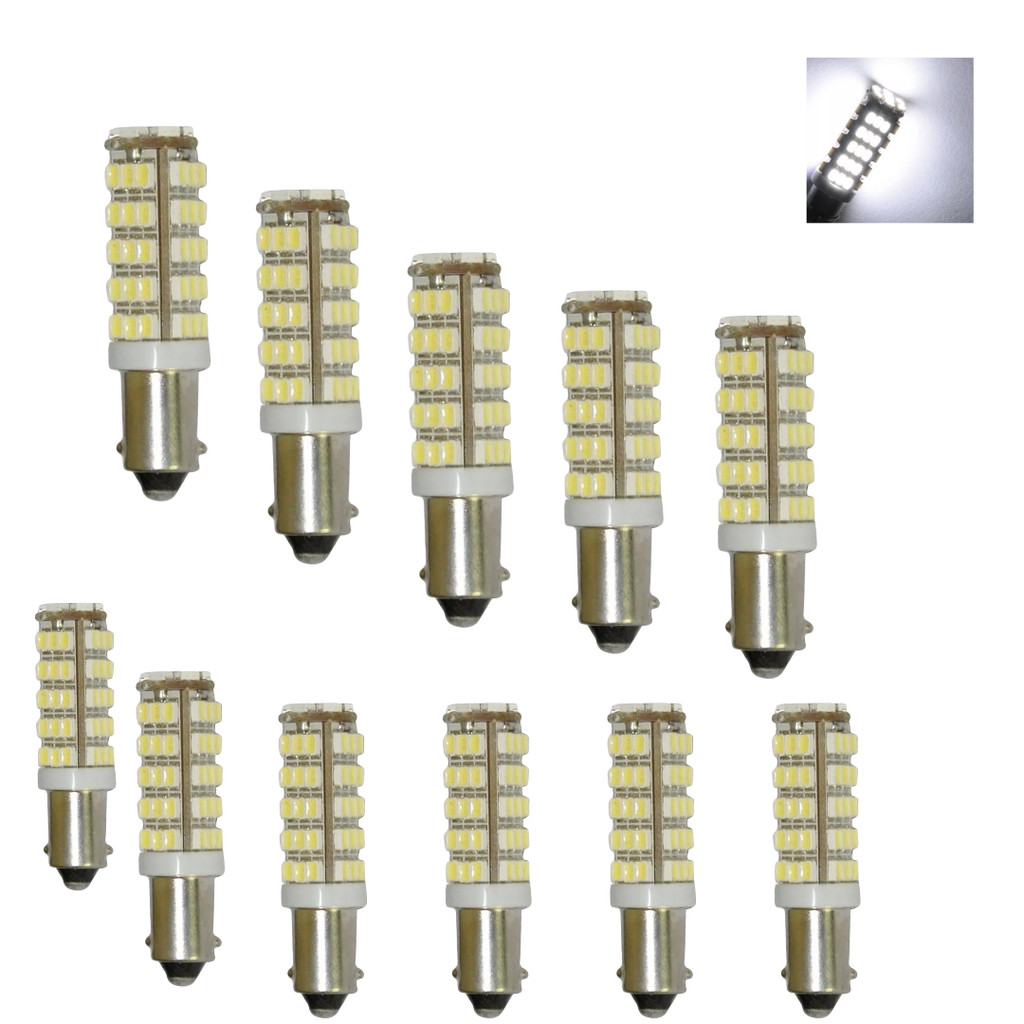 KIT 10 LAMPADA BA9S 68 LED T4W 69 BRANCO 12V