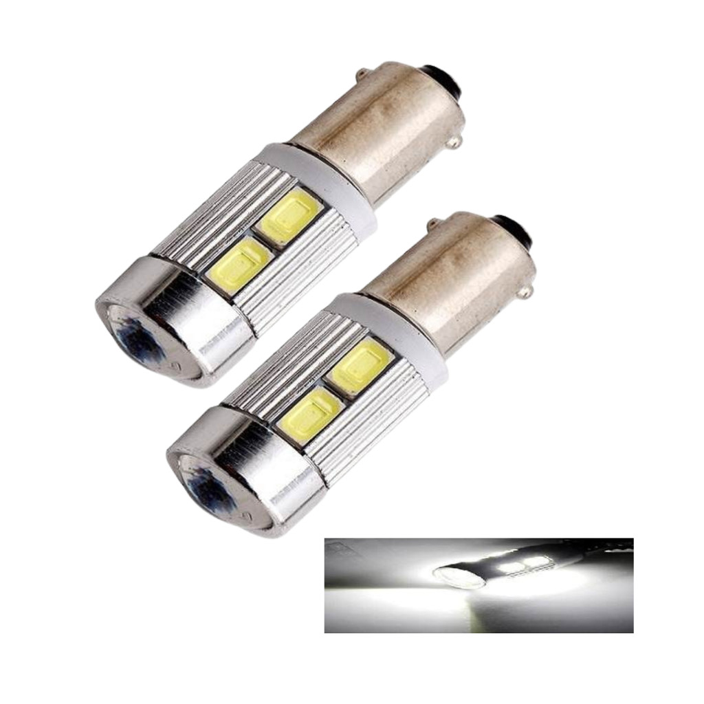 KIT 2 LAMPADA BA9S CAMBUS CREE 10 LED BRANCA