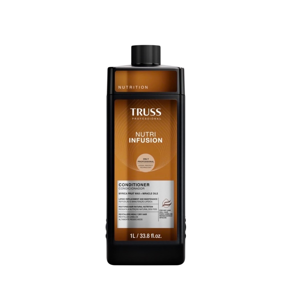 Condicionador Truss Profissional Nutri Infusion 1000ml Nutrição Profunda e Maciez dos Fios Marca de Cabeleireiros