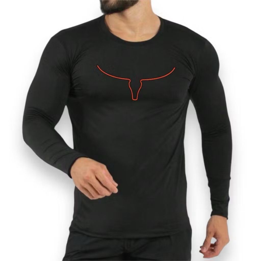 Camiseta Térmica Outdoor Masculina Dry Fit, Proteção Solar, Manga Longa