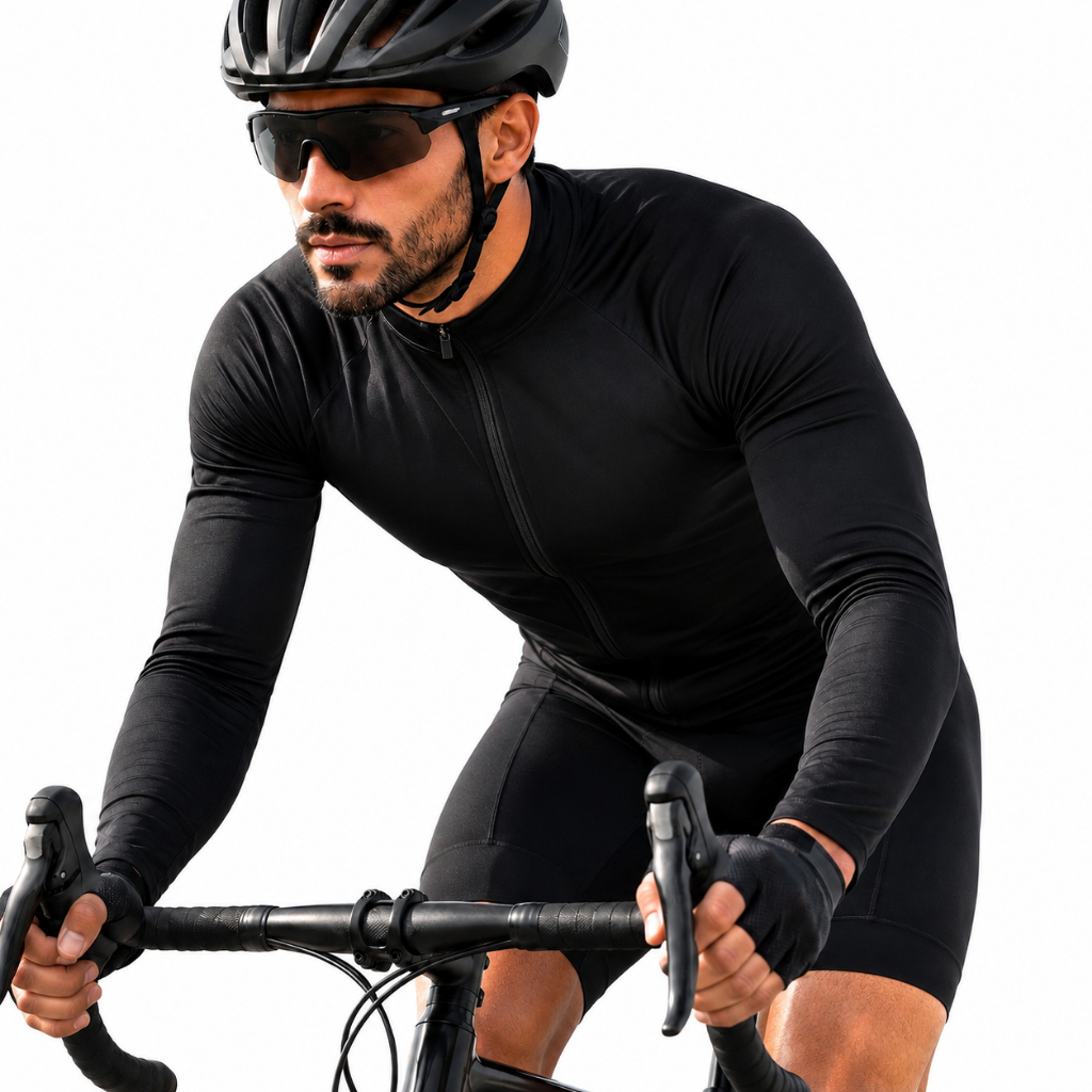 Camisa Ciclismo masculino Manga Longa Dry Fit Proteção UV 30+ MTB Bike