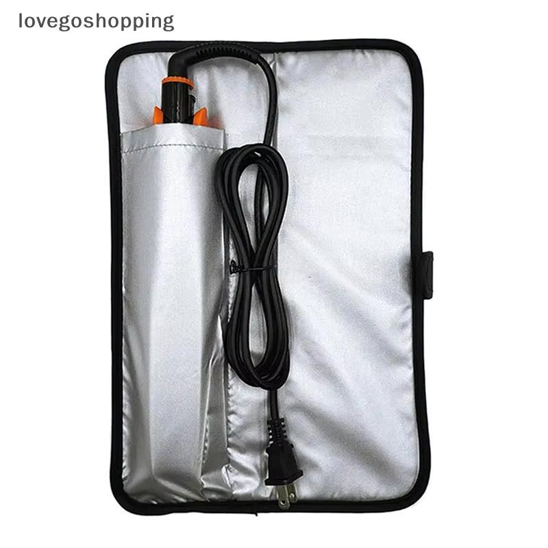 [lovego] Bolsa De Armazenamento Para Alisador De Cabelo , Sacos Resistentes Ao Calor , Plano , Modelador Feminino Viagem
