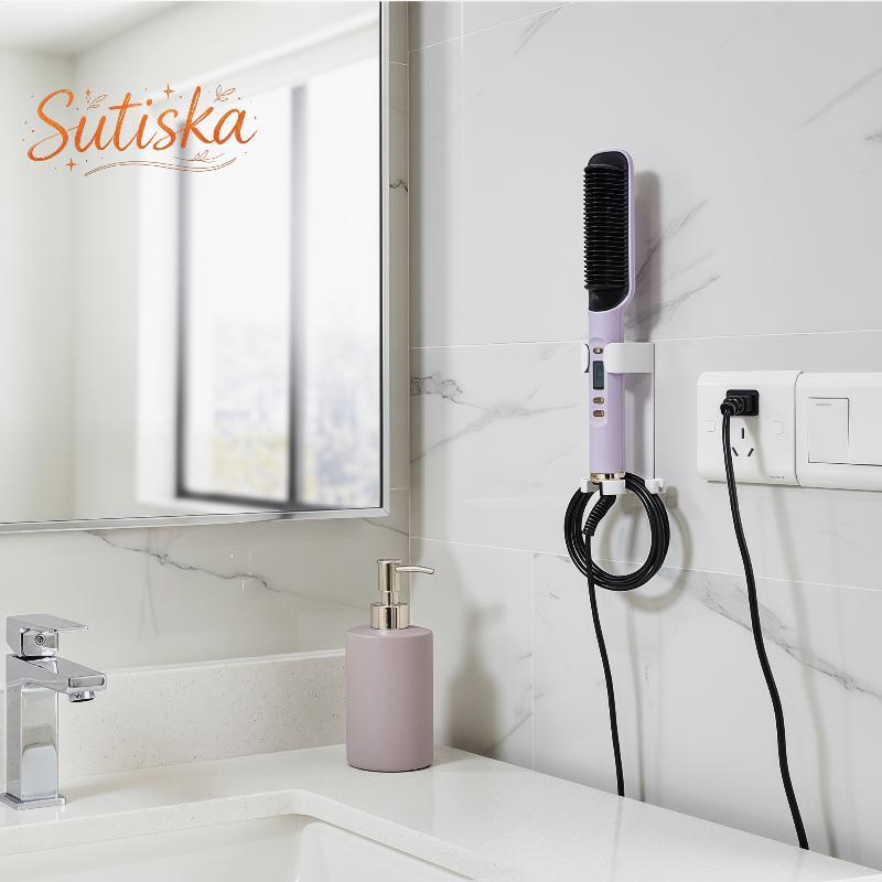 sutiska Suporte De Parede À Prova De Ferrugem , Resistente Ao Calor , Sem Broca , Modelador , Alisador , Armazenamento D