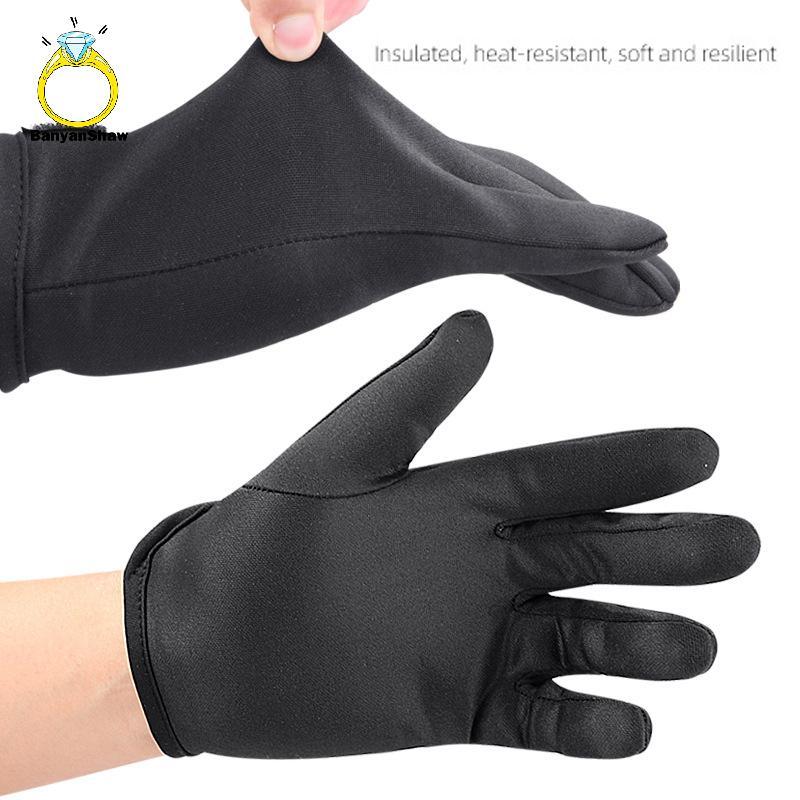 [BANY] Alisador De Cabelo Perm Curling Cabeleireiro Luva De Dedo Resistente Ao Calor Ferramentas De Estilo Luvas De Prot