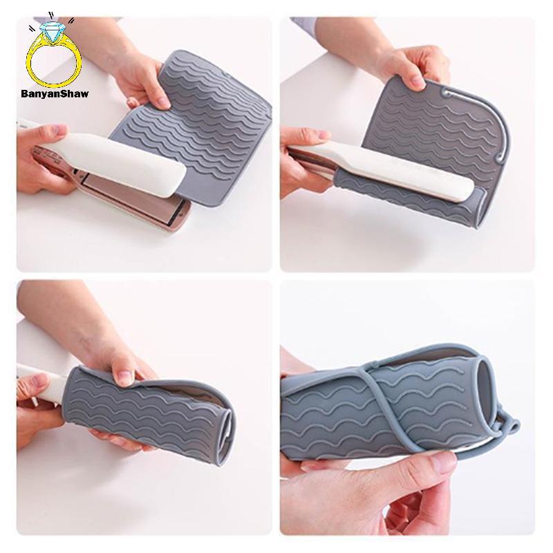 [BANY] Tapete De Isolamento Multifuncional De Silicone , Resistente Ao Calor , Para Alisador De Cabelo , Modelador De Fe